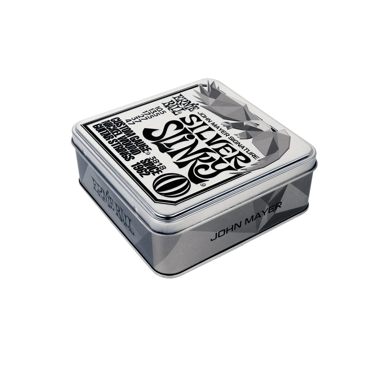 ERNIE BALL John Mayer Silver Slinky Signature Electric Guitar Strings 10.5-47 Gauge - Single Pack / 3-Pack