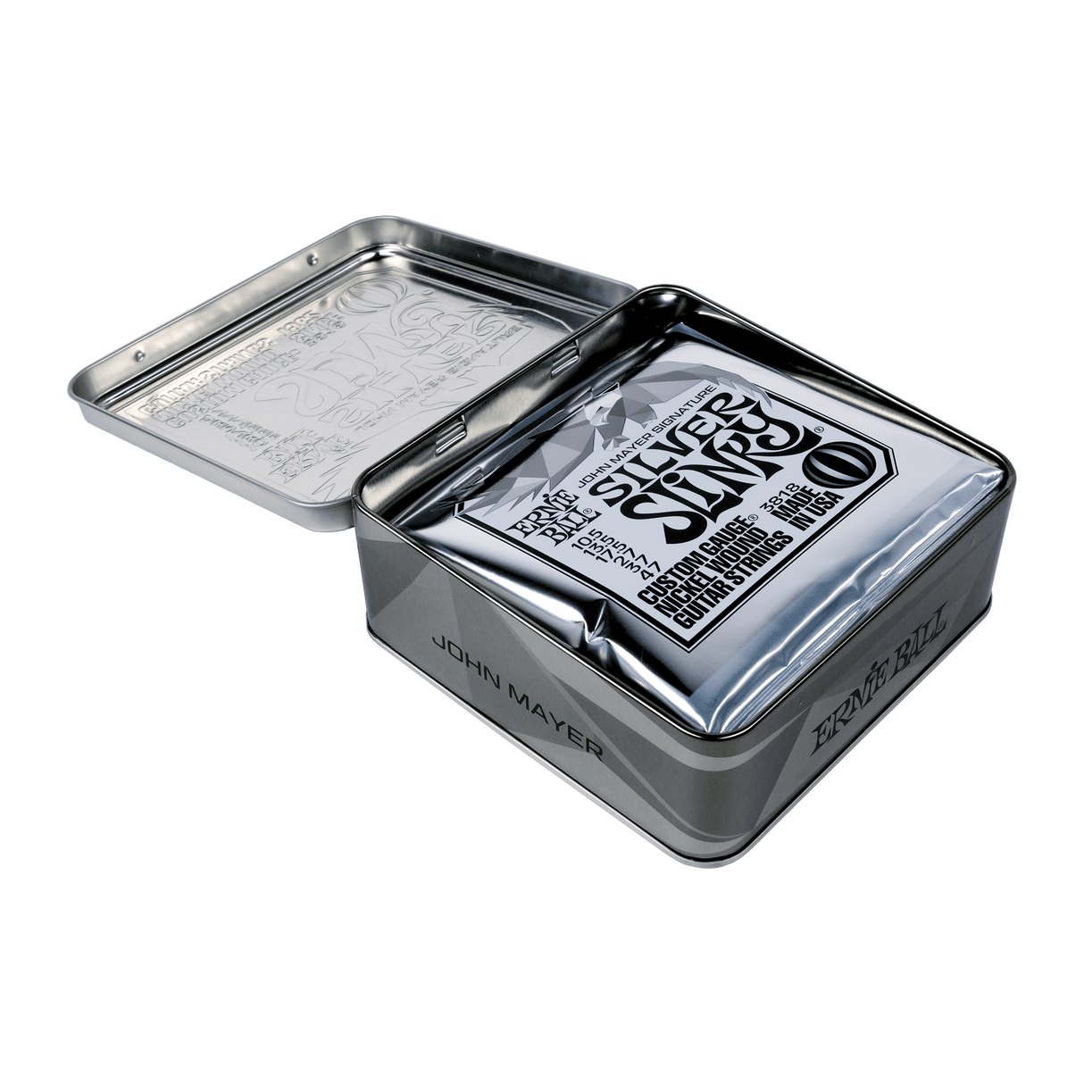 ERNIE BALL John Mayer Silver Slinky Signature Electric Guitar Strings 10.5-47 Gauge - Single Pack / 3-Pack
