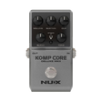 Nux komp core guitar pedal in grey on clear background