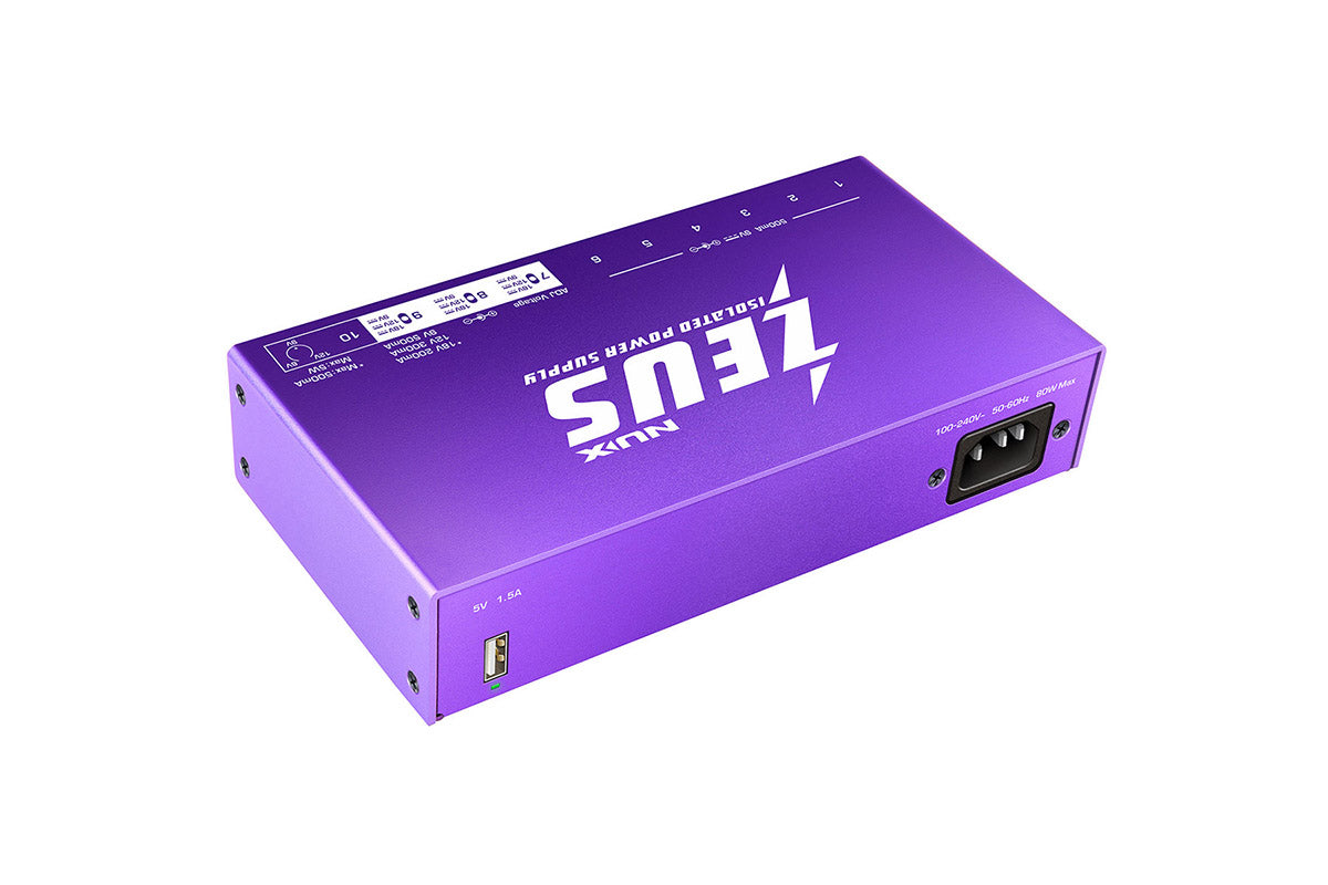 NUX Zeus All-Isolated Power Supply for Guitar Pedals – 10 Output