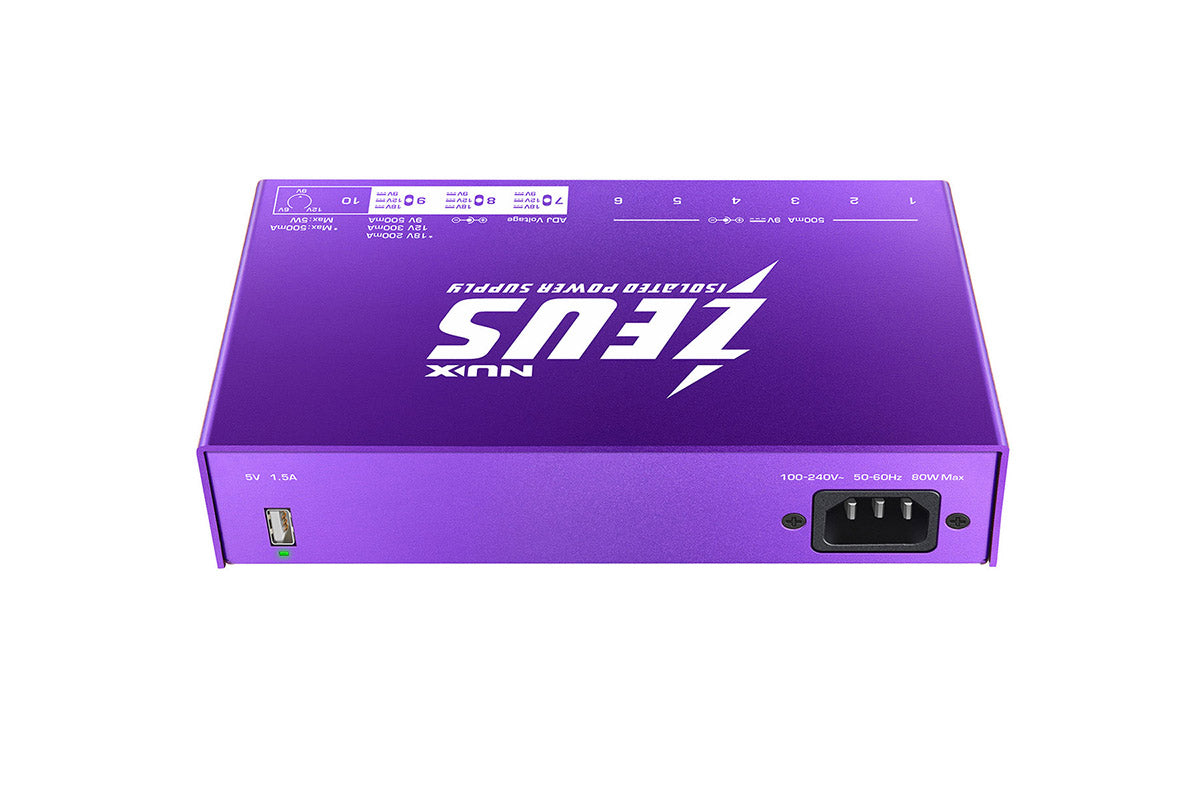 NUX Zeus All-Isolated Power Supply for Guitar Pedals – 10 Output