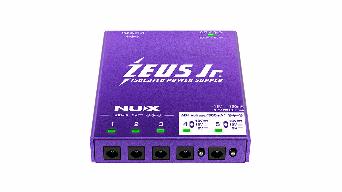 NUX Zeus Jr. All Isolated Power Supply for Guitar Pedals - 6 Output