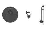Nux electronic drum pad and stand on a clear background