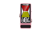 A NUX Flow Tune Guitar Tuner Pedal with a bright, full-color display, in a pink color.