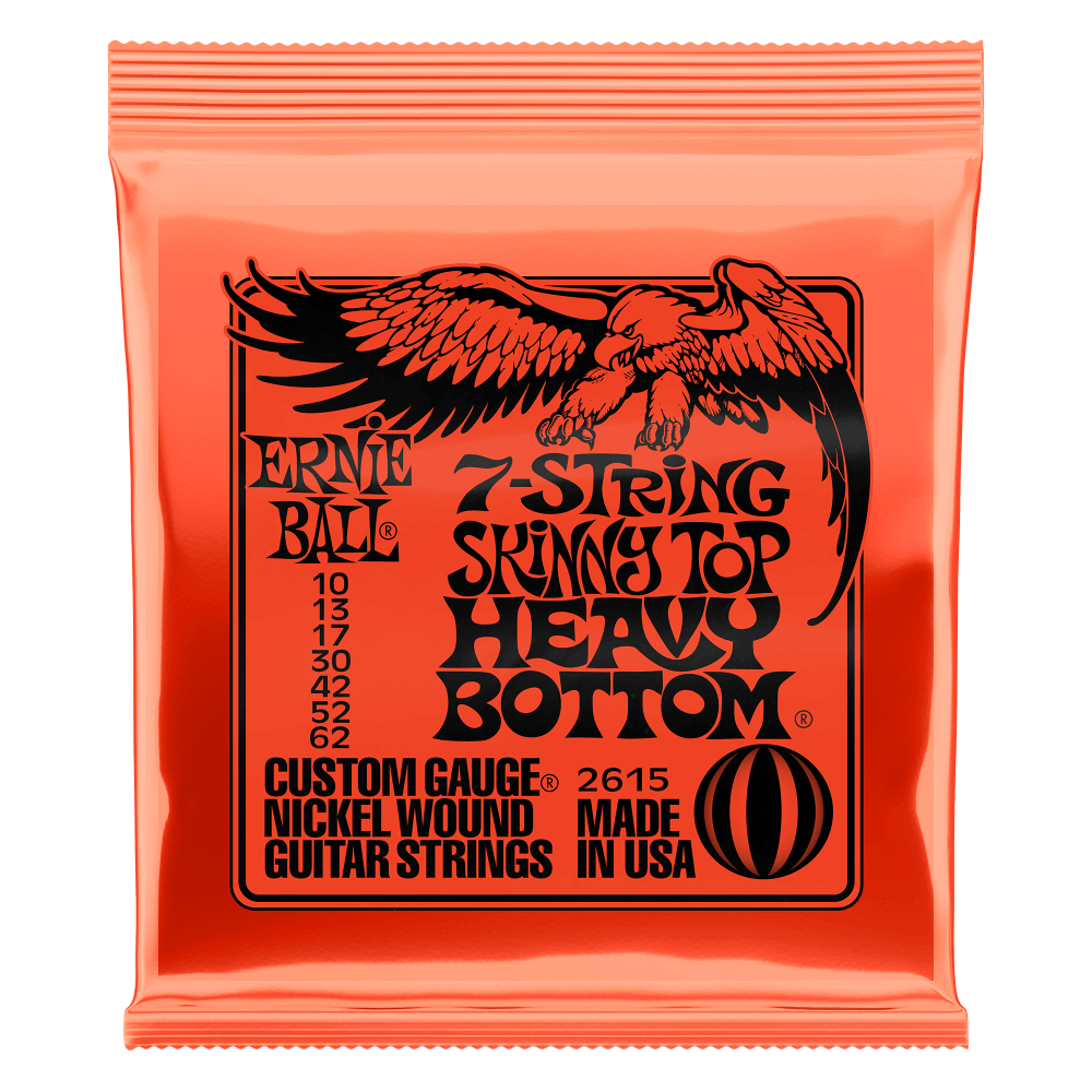 ERNIE BALL Skinny Top Heavy Bottom 7-String Nickel Wound Electric Guitar Strings 10-62 Gauge