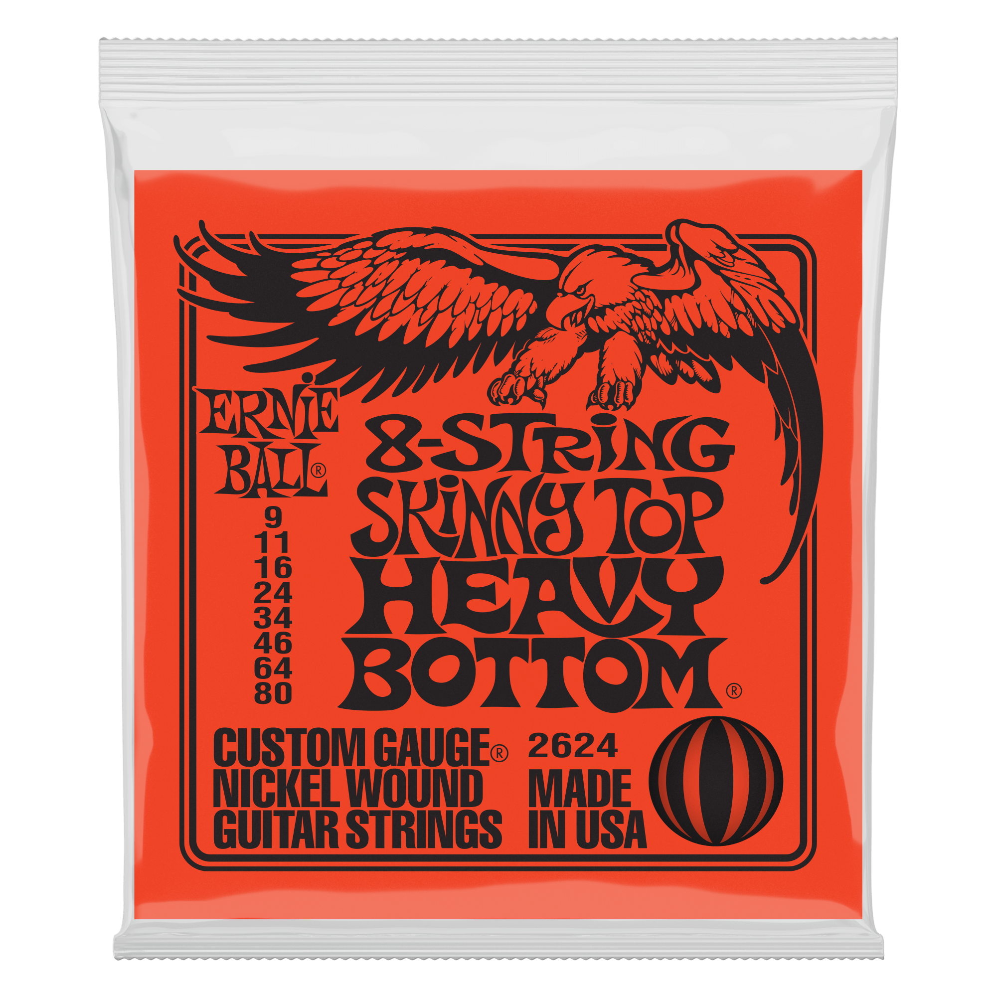 ERNIE BALL Skinny Top Heavy Bottom Slinky 8 String Electric Guitar