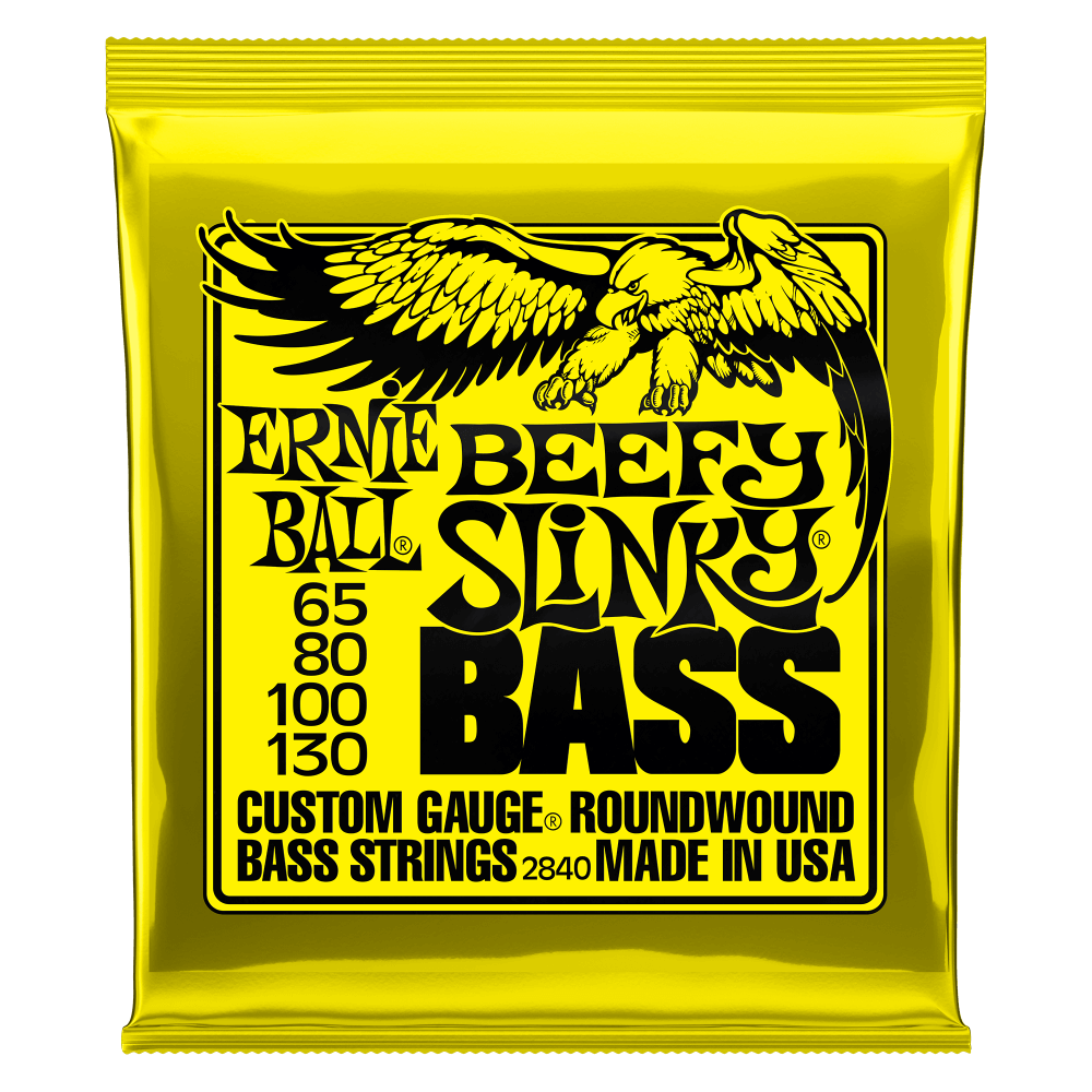 ERNIE BALL Beefy Slinky Nickel Wound Electric Bass Strings 65-130 Gauge