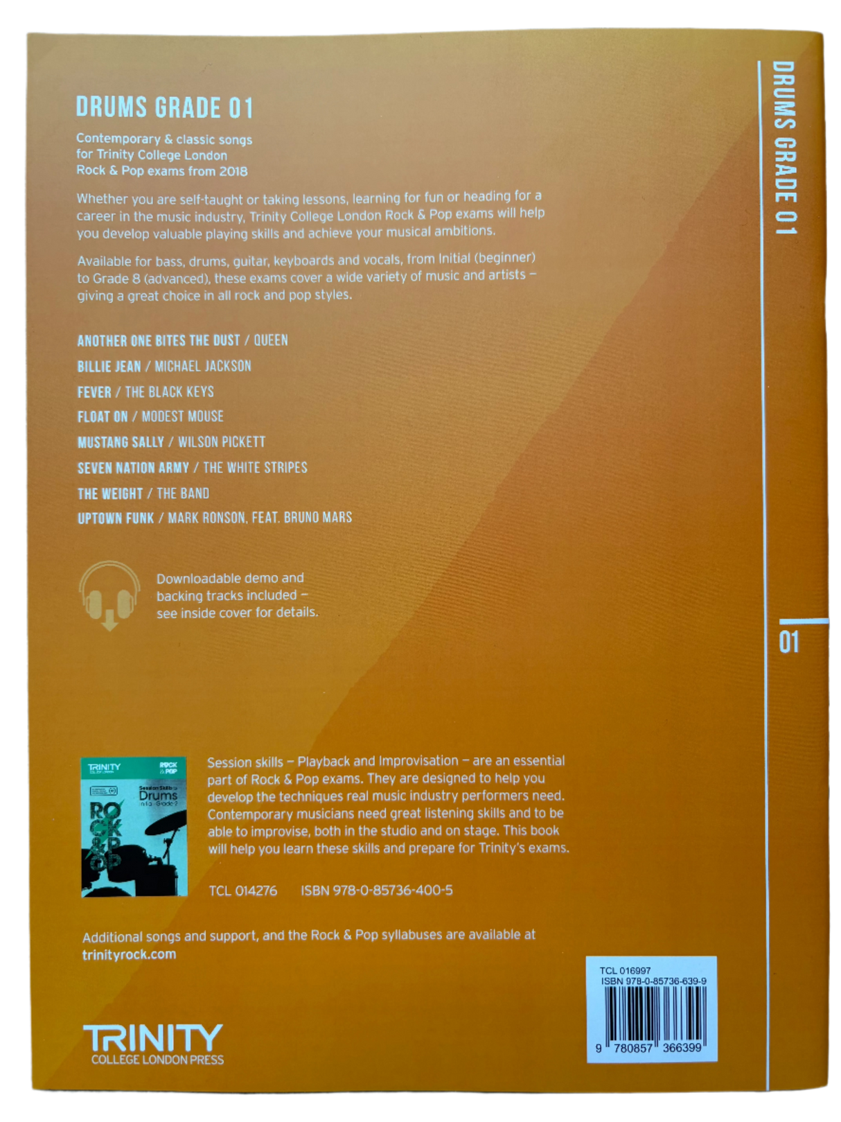 TRINITY Rock & Pop Drums Grade 1 Book From 2018