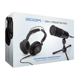 ZOOM ZDM-1 Podcast Mic Pack:  Headphones, Windscreen, XLR, And Tabletop Stand