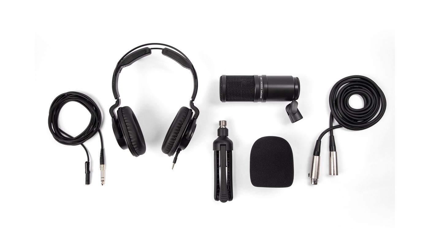 ZOOM ZDM-1 Podcast Mic Pack: Headphones, Windscreen, XLR, And Tabletop Stand