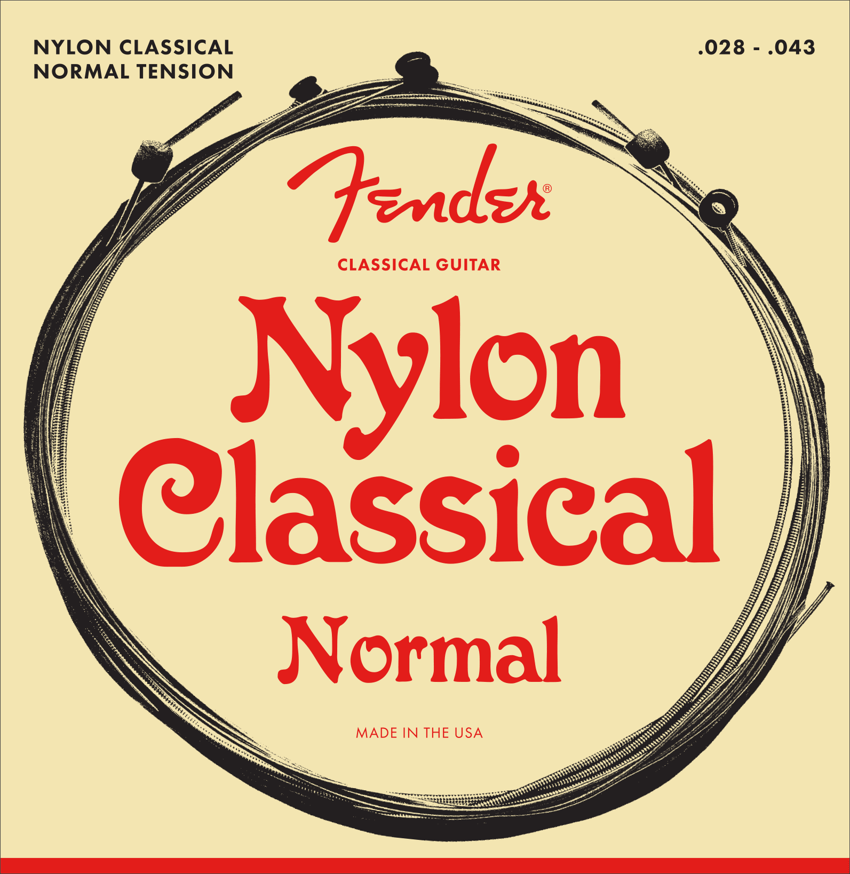 FENDER 130 Nylon Ball End Acoustic Classical Guitar Strings - 28-43 Gauge