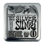 3-pack of Ernie Ball John Mayer Silver Slinky electric guitar strings