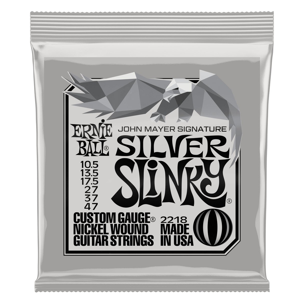 Ernie Ball John Mayer Silver Slinky Signature electric guitar strings single pack