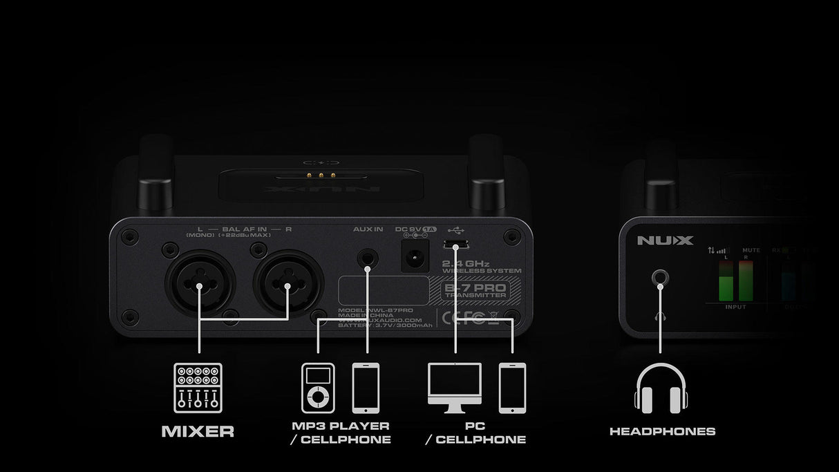 NUX B-7 Pro Pro-level Wireless Rechargeable In-Ear Monitor System