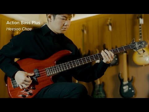 CORT Action Bass Plus 4 String Bass Guitar with Bag - Black