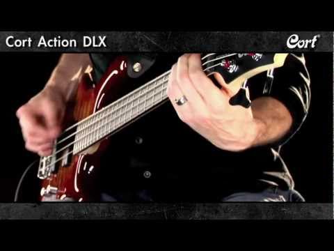 CORT Action PJ Powersound 4 String Bass Guitar with Bag - Open Pore Walnut