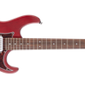 A red Cort G110 electric guitar with a double cutaway body, H-S-S pickup configuration, and a satin neck finish.