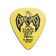 A single yellow Ernie Ball Everlast guitar pick with the brand logo and text 'Everlast Ernie Ball 1.5MM USA' printed on it.