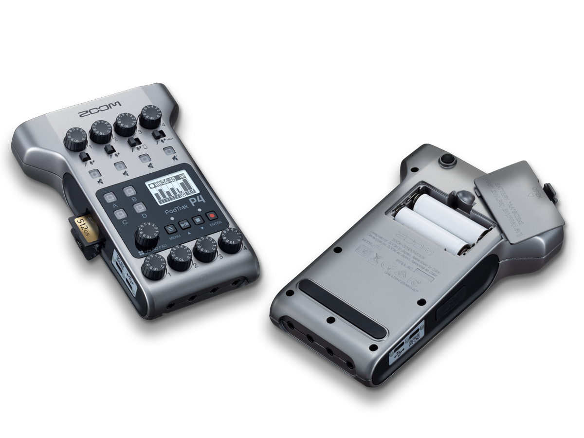 ZOOM PodTrak P4 Portable Multitrack Podcast Recorder