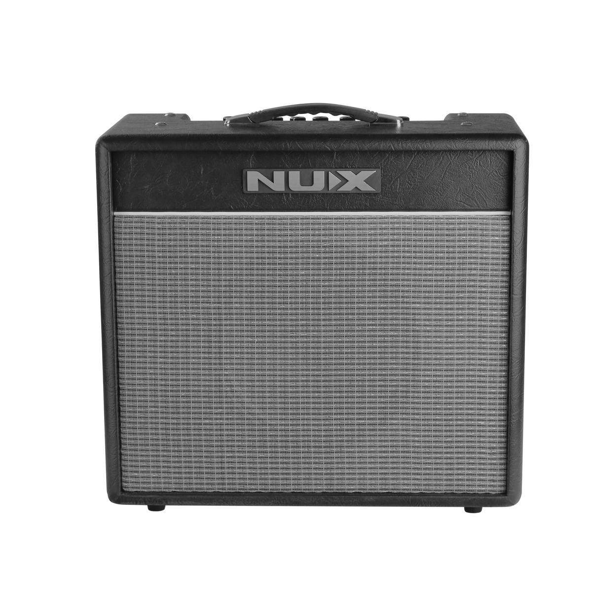 NUX Mighty 40 BT Electric Guitar Amp with a black finish, displaying the front view with the NUX logo, speaker, and control knobs.