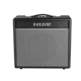 NUX Mighty 40 BT Electric Guitar Amp with a black finish, displaying the front view with the NUX logo, speaker, and control knobs.