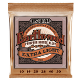 ERNIE BALL Earthwood Extra Light Phosphor Bronze Acoustic Guitar Strings 10-50 Gauge