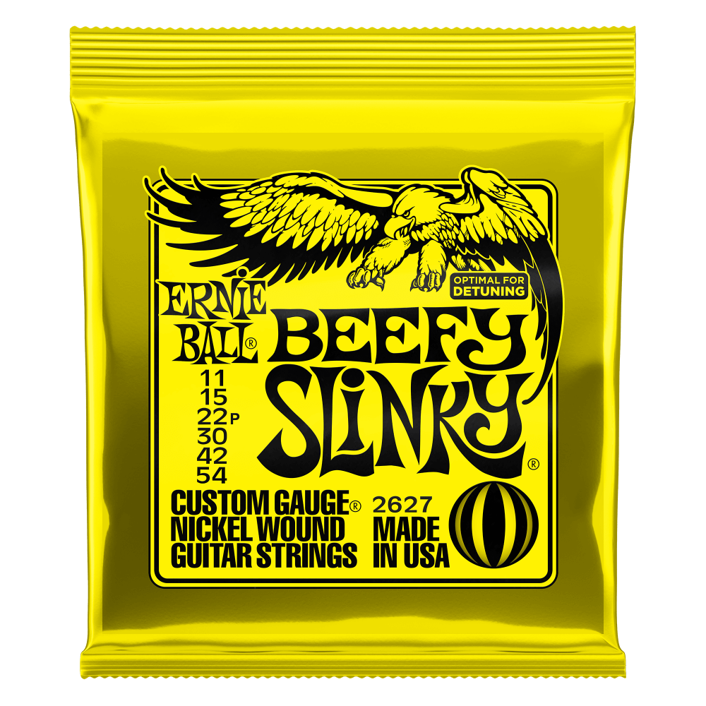 ERNIE BALL Beefy Slinky Nickel Wound Electric Guitar Strings 11-54 Gauge