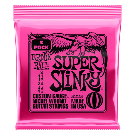 ERNIE BALL Super Slinky Nickel Wound Electric Guitar Strings 9-42 Gauge