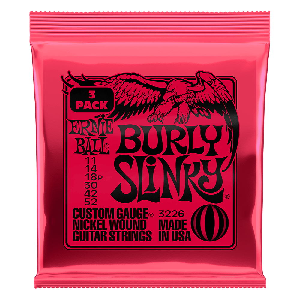 ERNIE BALL Burly Slinky Nickelwound Electric Guitar Strings 11-52 Gauge