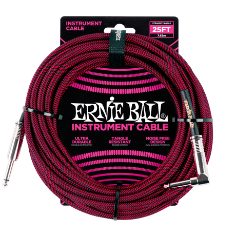 ERNIE BALL Braided Instrument Cable Straight/Angle