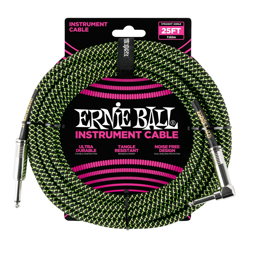 ERNIE BALL Braided Instrument Cable Straight/Angle