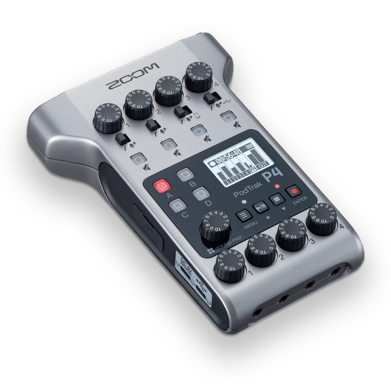 ZOOM PodTrak P4 Portable Multitrack Podcast Recorder